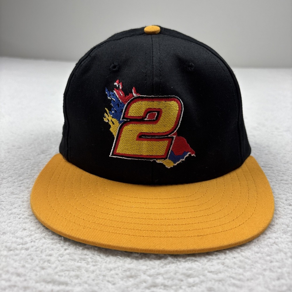 VINTAGE NASCAR Rusty Wallace #2 Miller Racing Snapback Hat NWT Made in USA 90s - Picture 5 of 12